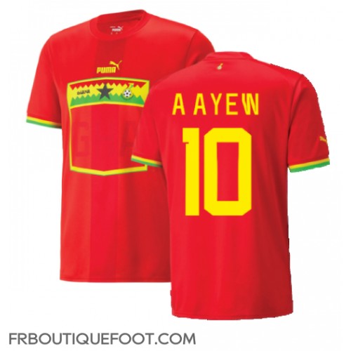 Maillot de foot Ghana Andre Ayew #10 Extérieur vêtements Monde 2022 Manches Courtes